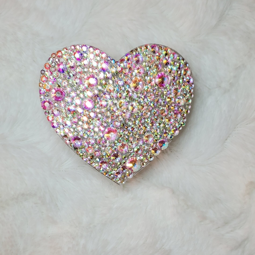 Crystal Heart Phone Grip